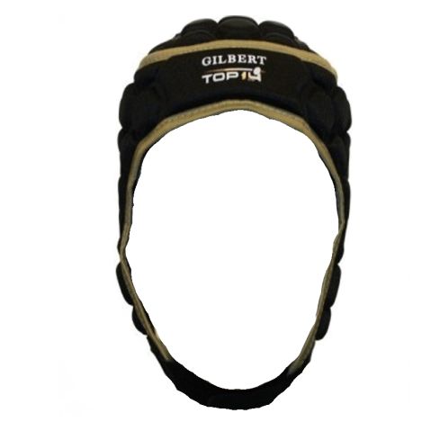Top 14 Rugby Helmet Black and Gold - Gilbert